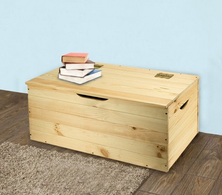 056493 Cajón madera de pino para almacenamiento de 14 mm 100x48x38 cm