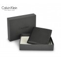 S09 Cartera negra para hombre CALVIN KLEIN de piel con porta monedas
