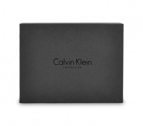S09 Cartera negra para hombre CALVIN KLEIN de piel con porta monedas