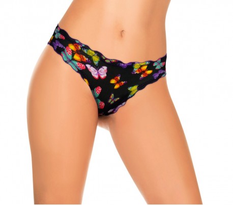 9956 Paquete de 12 braguitas brasileñas motivo mariposas en cuatro colores