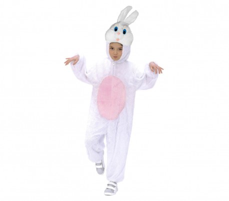 227639 Difraz carnaval motivo conejo blanco de una pieza niño y niña -1 a 4 años