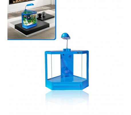 Acuario de plástico duro de 4,5 litros 6 2W LED con filtro de ahorro de energía 