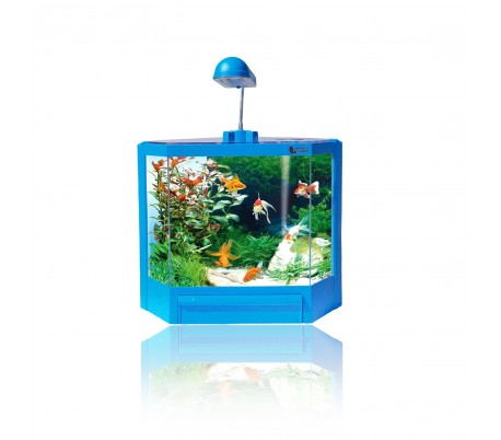 Acuario de plástico duro de 4,5 litros 6 2W LED con filtro de ahorro de energía 