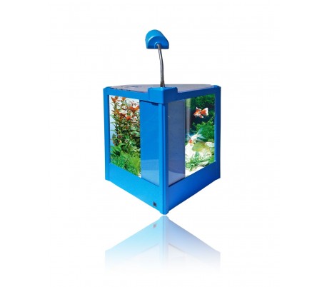 Acuario de plástico duro de 4,5 litros 6 2W LED con filtro de ahorro de energía 