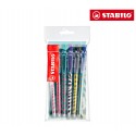 Pack 6 bolígrafos diferentes colores STABILO edición limitada 338 / 6-5