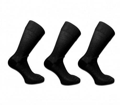 Pack de 6 o 12 pares de calcetines negros para hombre talla unica