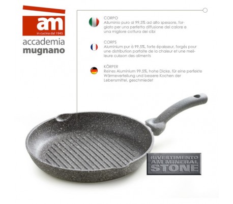 Plancha antiadherente Accademia Mugnano de piedra 28 cm CUORE DI PIETRA 