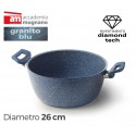 Cacerola antiadherente con dos asas 20 cm Accademia Mugnano GRANITO BLU