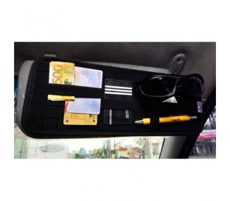 Organizador porta-objetos para parasol de coche con bandas elásticas