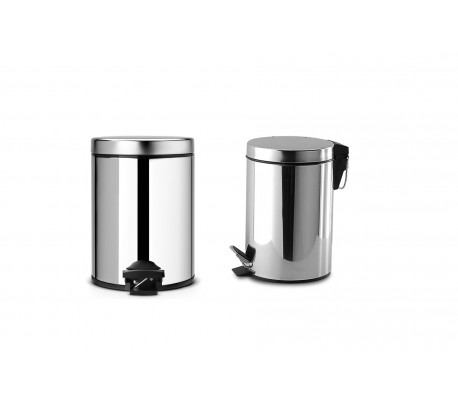 Set de 3 cubos de basura aluminio 3 - 5 - 12 LT 