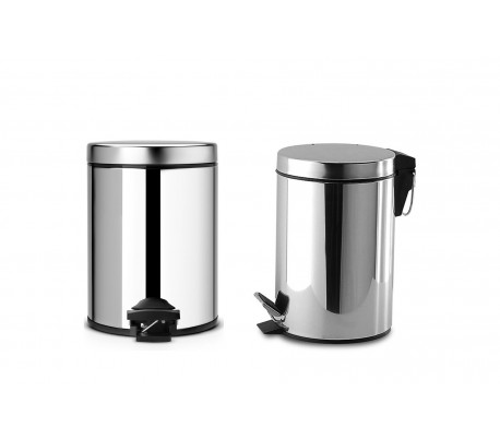 Set de 3 cubos de basura aluminio 3 - 5 - 12 LT 