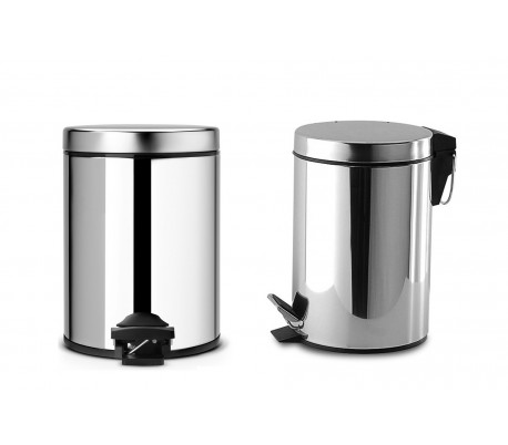 Set de 3 cubos de basura aluminio 3 - 5 - 12 LT 