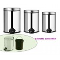 Set de 3 cubos de basura aluminio 3 - 5 - 12 LT 