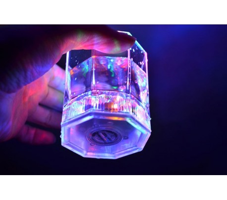 Set de 4 vasos LED 177 ml multicolor de plastico con bateria incluida