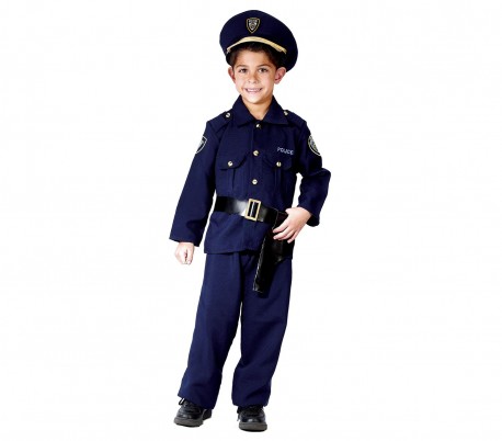 227738 Disfraz de carnaval motivo POLICIA (3 a 9 años) )