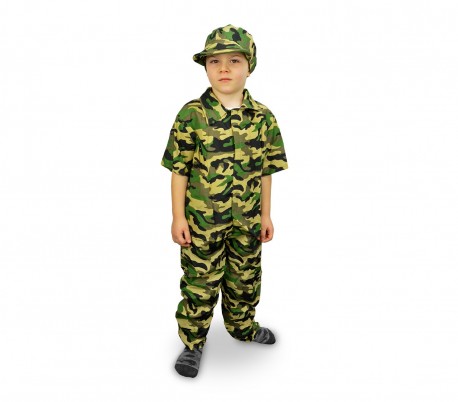 619397Disfraz de carnaval motivo MILITAR (3 a 12 años)