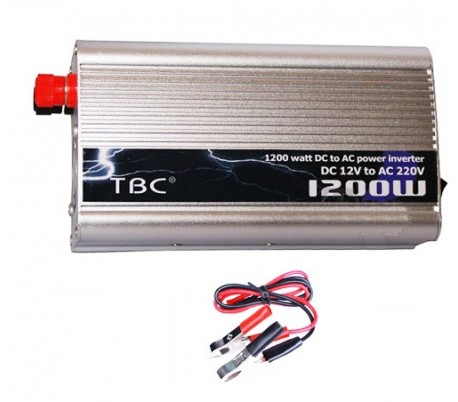 Inversor 1200 watt 12v 220v ac echufe coche barco caravana