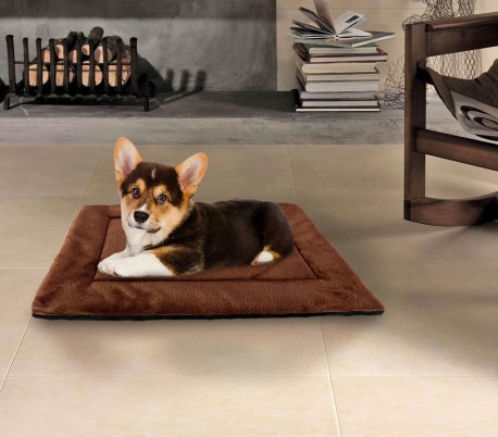 3002 Cama de terciopelo suave para perros tamaño S marrón 42 x 30 cm3002 Cama de