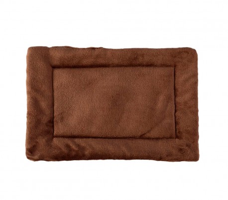3002 Cama de terciopelo suave para perros tamaño M marrón 48 x 41 cm