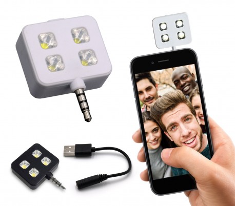 221791 Mini flash 4 LED para selfies compatible con Samsung y Apple