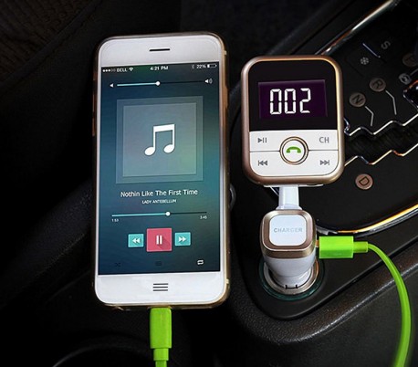 Kit bluetooth HAND FREE para manos libres reproductor mp3 y tarjeta SD