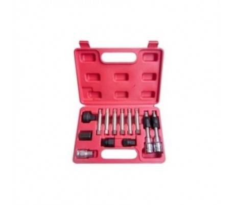 Set de 13 piezas montaje-desmontaje con poleas de alternador universales 