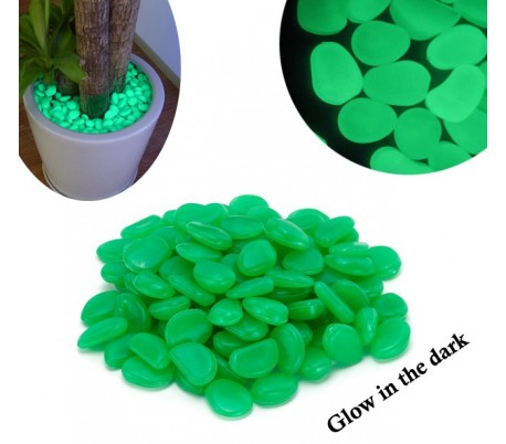 Pack de 300 piedras decorativas luminosas que brillan en la oscuridad 