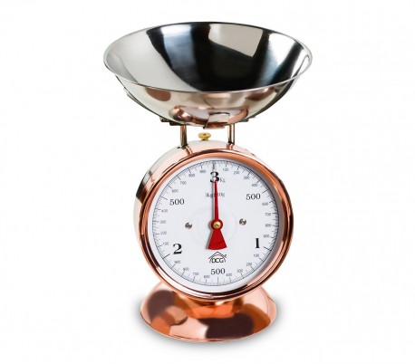 PWC1027 Bascúla de cocina analógica DCG hasta 3 kg bandeja acero y cuerpo bronze