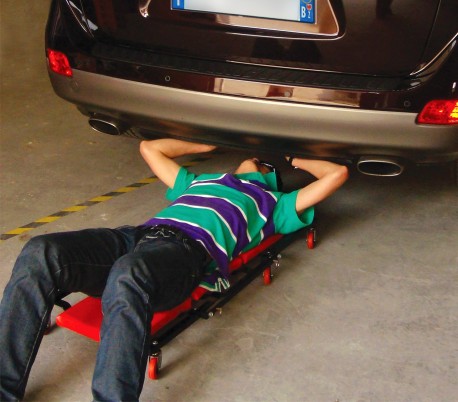 WK3013 Camilla trabajos de mecanico con ruedas Wacktek de aluminio 92x42,5 cm