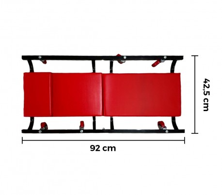 WK3013 Camilla trabajos de mecanico con ruedas Wacktek de aluminio 92x42,5 cm