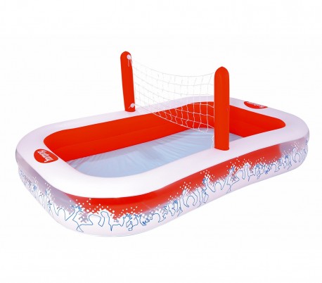 54125 Piscina inflable con red para voleibol niños Bestway 253x168x97 cm