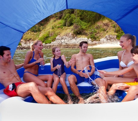 56432 Piscina inflable Play Splash-In-Shade Bestway con toldo y ducha 244x51 cm