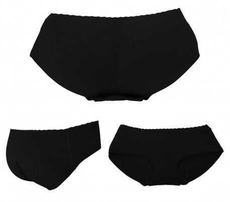 22025 Culotte de microfibra con relleno efecto push-up sin costuras