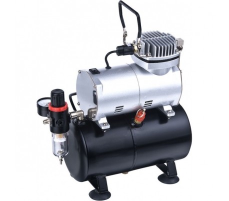 Mini tanque compresor 3 litros tc-20t aerografo pintura coche y moto 1/5 hp