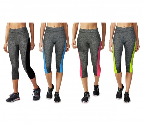 KZ-150 Leggings deportivos hasta la rodilla para mujer adecuados para gimnasio
