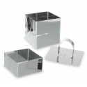  702239 Set di 3 coppapasta quadrati in acciaio inox con stantuffo GRAN CHEF 