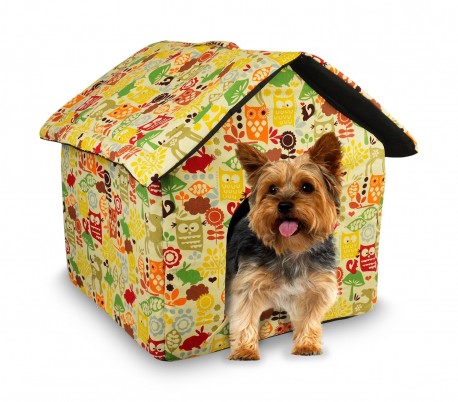 901064 Cama para perros pequeños suave en forma de caseta 