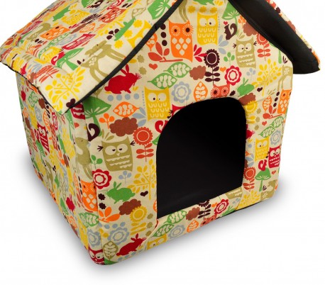 901064 Cama para perros pequeños suave en forma de caseta 