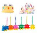 565111 Set porta velas en forma de tren 6 piezas incluye velas