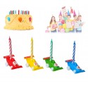 565110 Set porta velas en forma coche de jueguete 4 piezas incluye velas