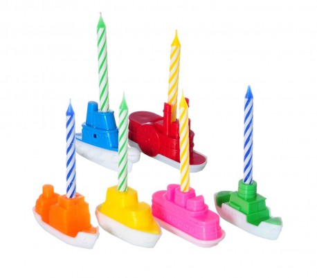 565109 Set porta velas en forma de Barco 4 piezas incluye velas