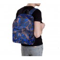 736224 Mochila de hombro mod. CARSWO azul y gris de camuflaje tela impermeable