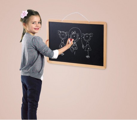 725319 Pizarra CORSIVO de pared 50 x 40 cm con 12 tizas y borrador