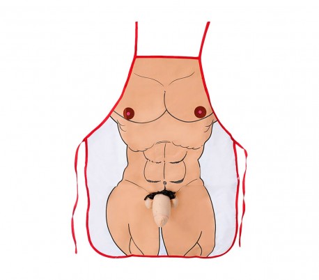 748985 Idea para regalo delantal de hombre con pene en relive de peluche