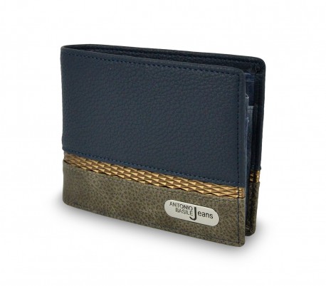 8806 PSB30 Cartera para hombre de piel ANTONIO BASILE con porta monedas