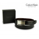 CK014 B44 Cinturón hombre CALVIN KLEIN  hebilla de acero cepillado 110 / 125cm