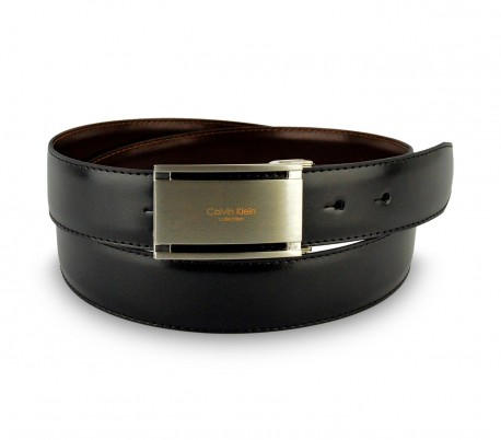CK014 B44 Cinturón hombre CALVIN KLEIN  hebilla de acero cepillado 110 / 125cm