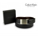CK014 B44 Cinturón hombre CALVIN KLEIN  hebilla de acero cepillado 110 / 125cm