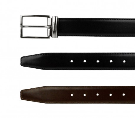 CK014 B48 Cinturón hombre CALVIN KLEIN  hebilla de acero pulído 110 / 125cm