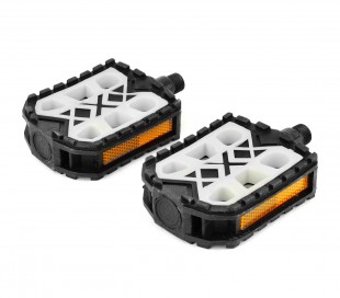 300064 Pack de dos pedales de plástico FLAT para recambio bicileta ø 14.2 mm 2